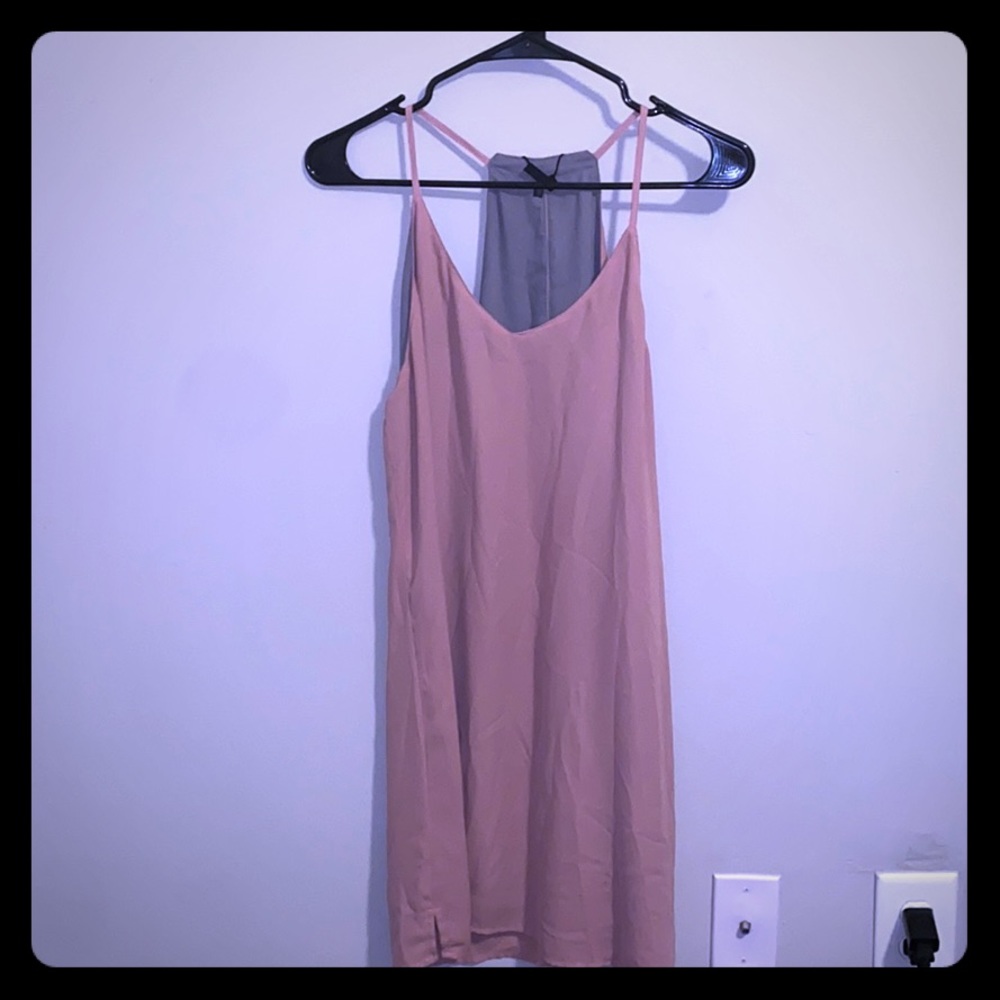 Reversible pink/grey dress